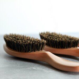 Beechwood 360 Wave Brush: Black Boar Bristles for Hair, Beard & Pet Grooming